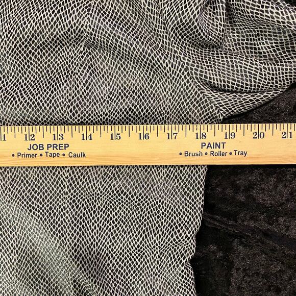 Ruched Shoulder Pads Vintage Faux Snake Skin full zip John Paul Richard Small - Picture 8 of 13